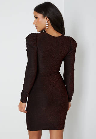 Darling L/S Glitter Puff Dress