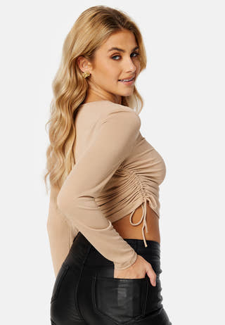 Free L/S Ruching Top
