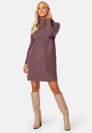 Jana L/S Cowlnck Dress