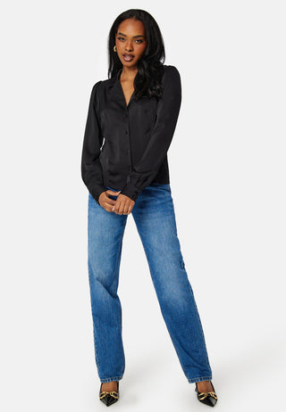 Jovana LS Top With Resort Collar