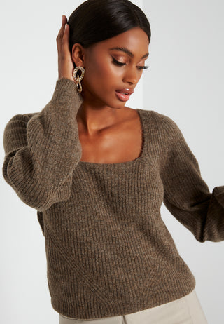 Karinna L/S Squareneck Pullover
