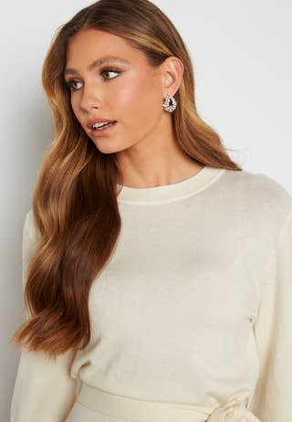 Lely O-neck Belt Dress