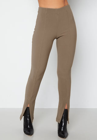 Leonie HW Front Slit Rib Legging