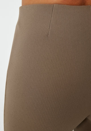 Leonie HW Front Slit Rib Legging