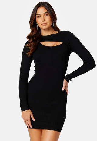 Liza L/S Peek-A-Boo Dress
