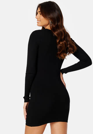 Liza L/S Peek-A-Boo Dress