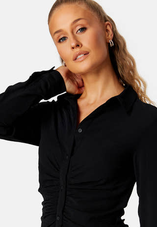 Mette L/S Wrinkle Dress