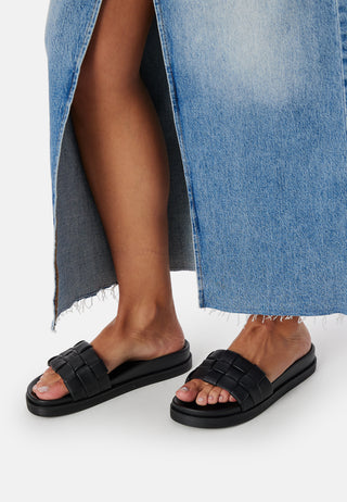 Minnie-11 PU Woven Slipper