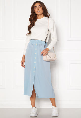 Nova Lux Button Skirt Solid