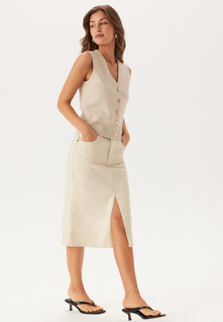 Objellen Mw Midi Twill Skirt