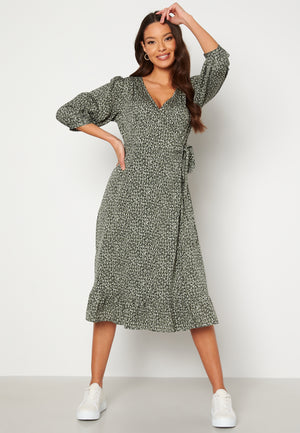 Oliva Wrap Midi Dress