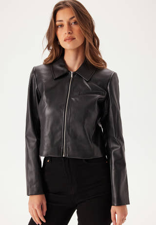 Onlamili L/S ZIP FAUX LEA JACK