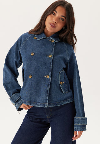 Onlapril Kort Denim Trench