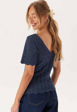 Onlbecca Life Ss V-neck Top Kn