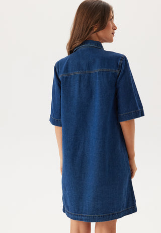 Onlbelle S/S Button Kjole Denim