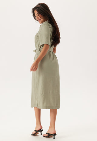 Onlcaro S/S LINEN BL BELT DRES