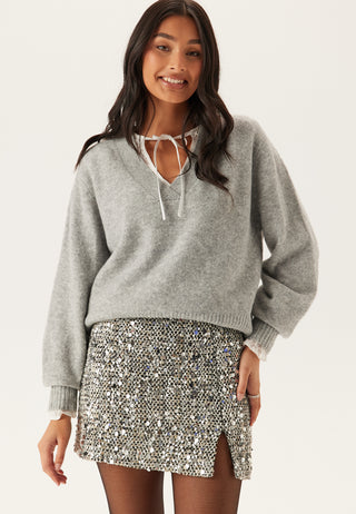 Onlglamour Mw Boucle Sequin Skirt