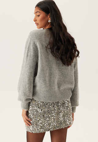 Onlglamour Mw Boucle Sequin Skirt