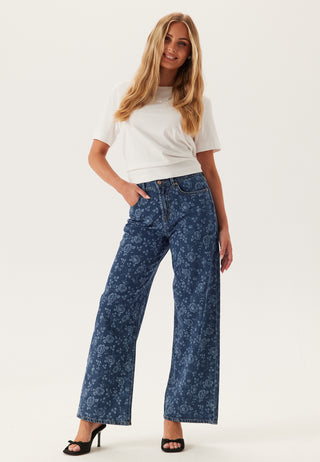 Onlhope Ex High Waist Wide Rose Print Jeans