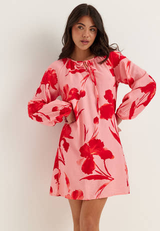 Onlhyaci L/S STRING SHORT DRESS