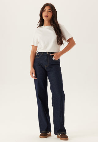 Onljuicy High Waist Wide Leg Jeans Rinse Denim