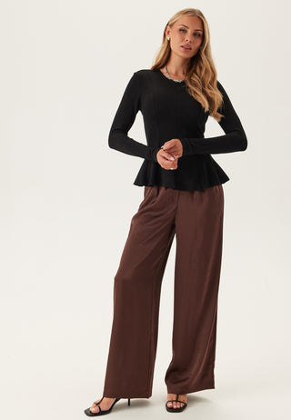 Onlkenya langermet peplum-topp