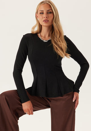 Onlkenya Long Sleeve Peplum Top