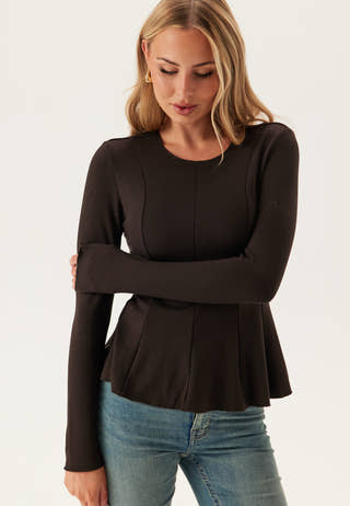 Onlkenya L/S PEPLUM TOP JRS PE