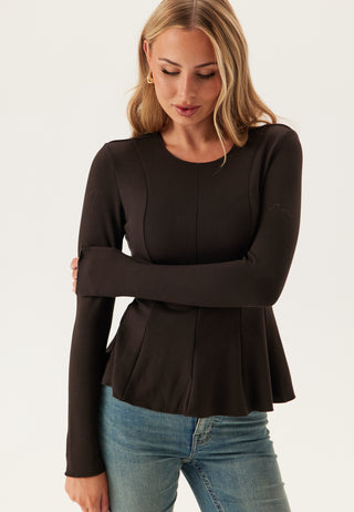 Onlkenya Langermet Peplum Topp