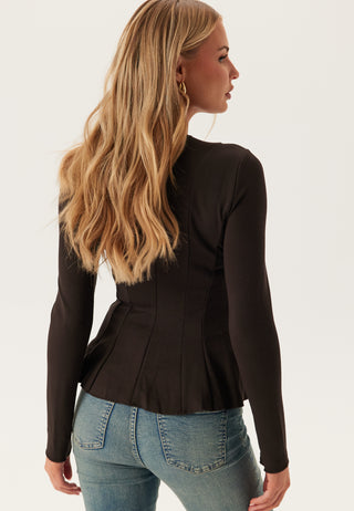 Onlkenya Langermet Peplum Topp