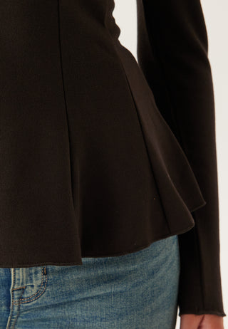 Onlkenya Langermet Peplum Topp