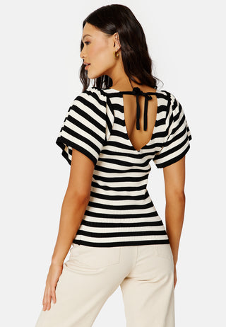 ONLLeelo Stripe S/S BackPullover