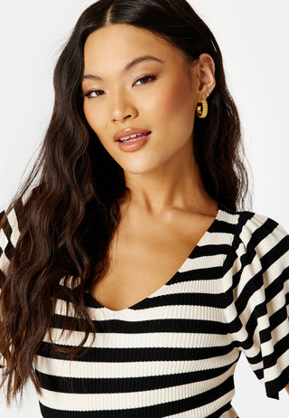 ONLLeelo Stripe S/S BackPullover