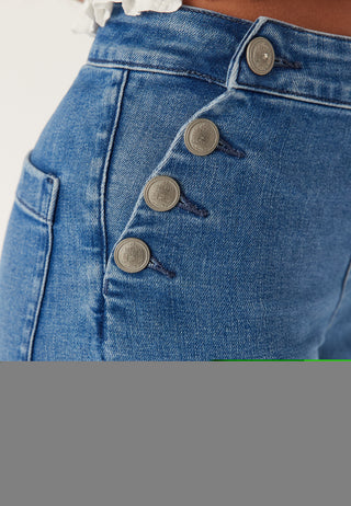Onlmadison High Waist Button Wide Dnm Jeans