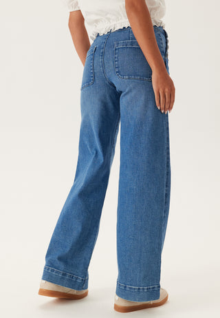 Onlmadison High Waist Button Wide Dnm Jeans