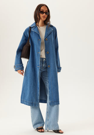 Onlmalou Belted Denim Trench Coat