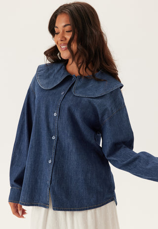 Onlnala langermet denimskjorte med krage