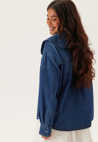 Onlnala langermet denimskjorte med krage