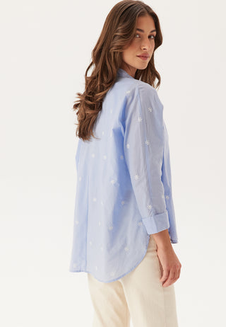 Onlnew Lina Grace Langermet Brodert Skjorte