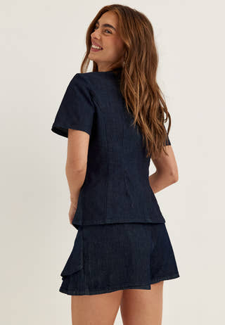 Onlranja Reg Frill Dnm Skort