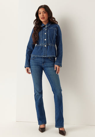 Onlremi Langermet Peplum Denimjakke