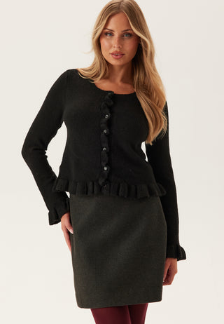 Onlrima Life Long Sleeve Frill Button Cardigan