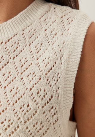 Onlsunny Sl Pointelle Top Knt