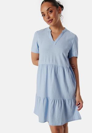 Onltiri-Caro V-Neck Lin Kjole