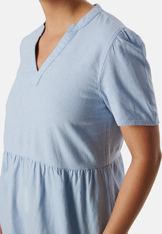 Onltiri-Caro V-Neck Lin Kjole