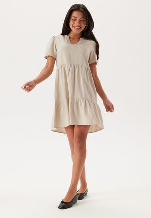 Onltiri-Caro V-Neck Lin Kjole