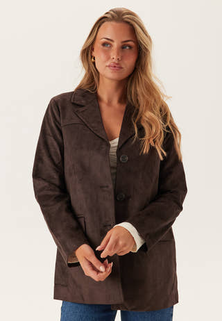 Onltulip Faux Suede Blazer Coa