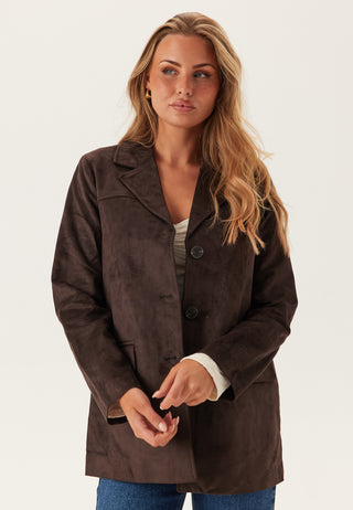 Onltulip Faux Suede Blazer Coa