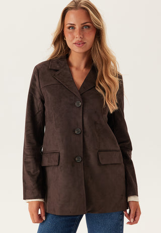 Onltulip Faux Suede Blazer Coa