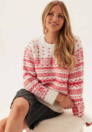Onlxmas Nordic Ls O-neck Knt
